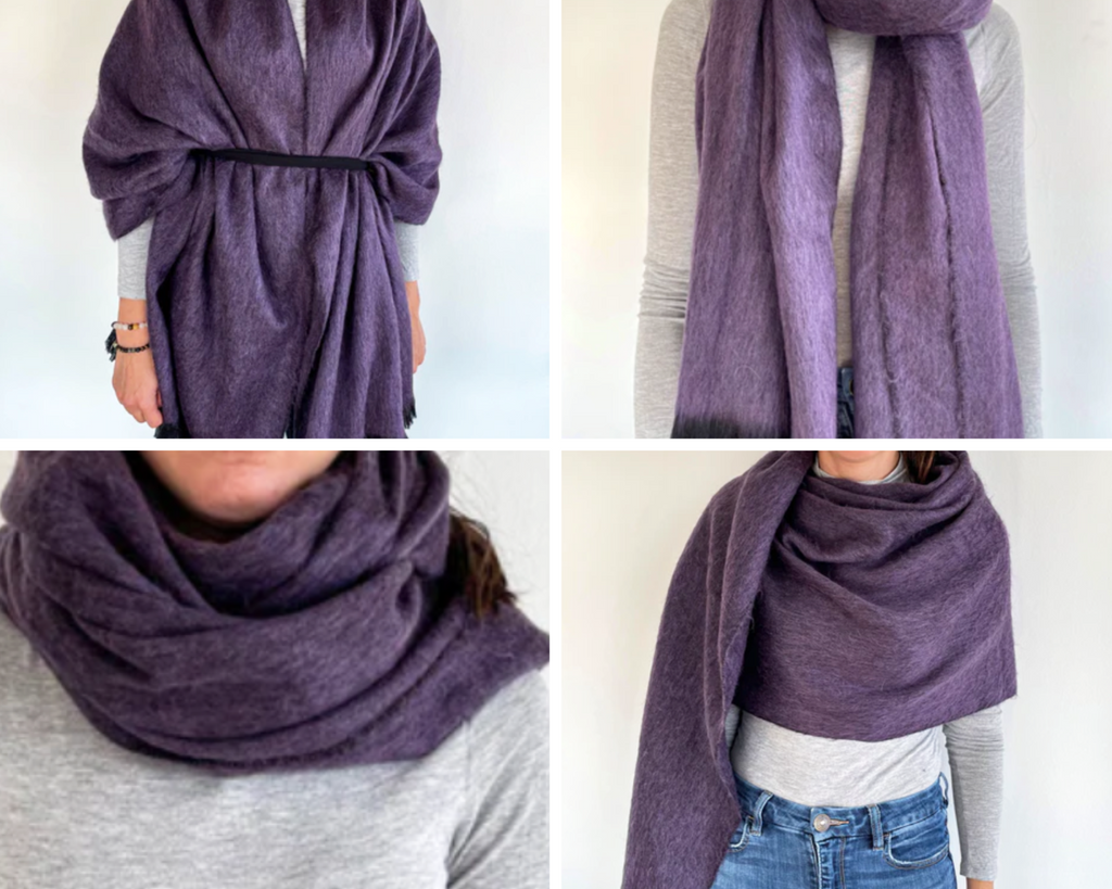 DIFFERENT WAYS TO WEAR FANCY ALPACA SHAWLS