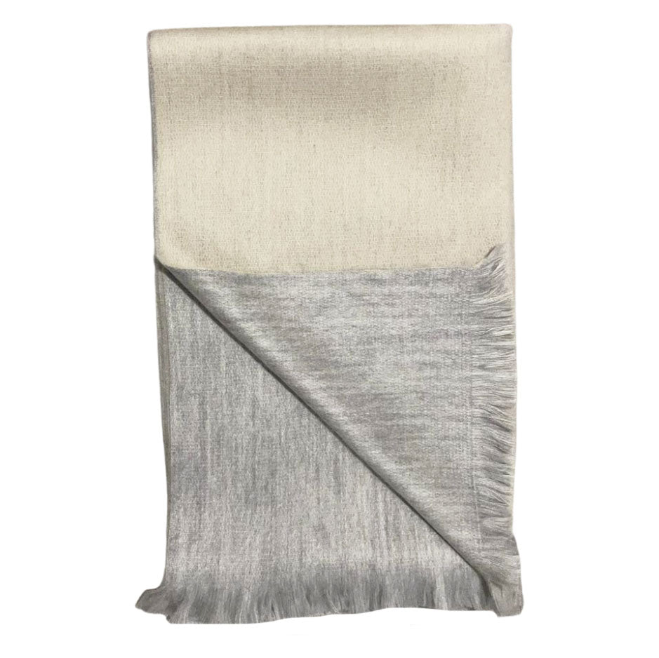 Luxury Natural Tone Double-Sided Alpaca Fiber Shawl