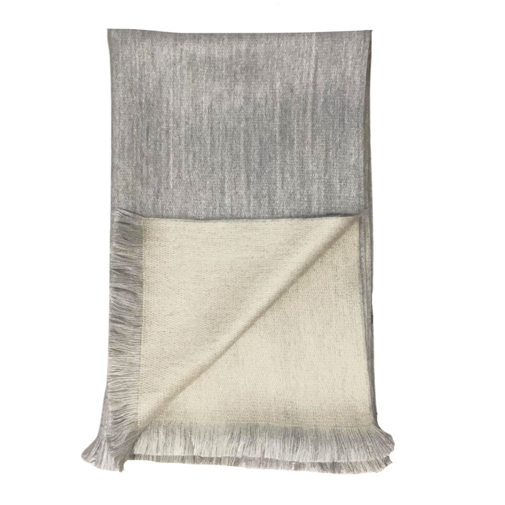 Luxury Natural Tone Double-Sided Alpaca Fiber Shawl