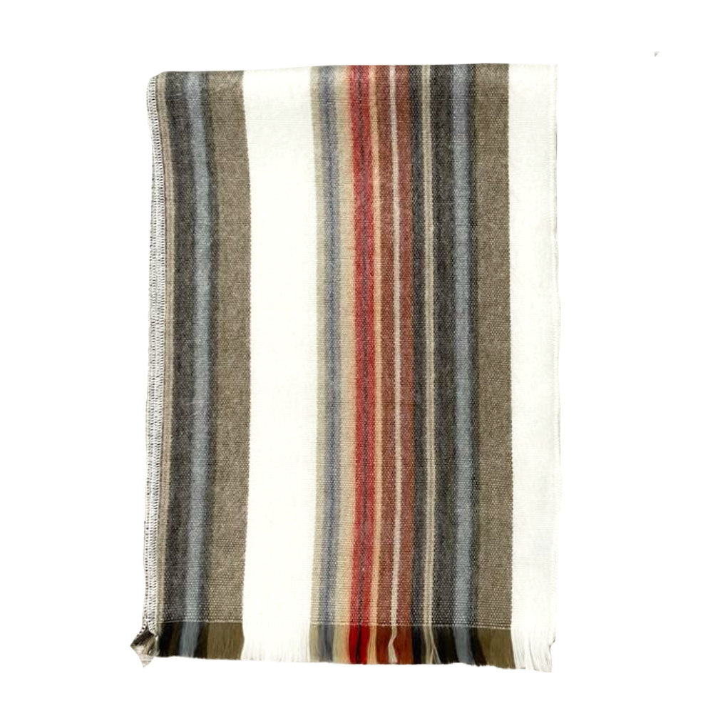 striped alpaca wool scarf