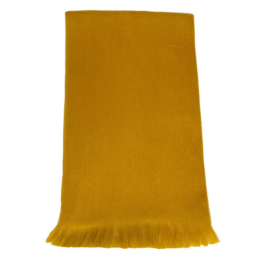 Luxury Chic Mustard Yellow Alpaca Fiber Scarf Alpaca Accessories