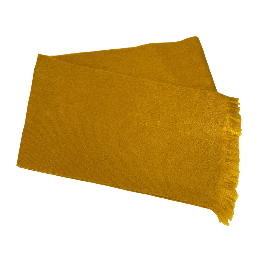 Luxury Chic Mustard Yellow Alpaca Fiber Scarf Alpaca Accessories