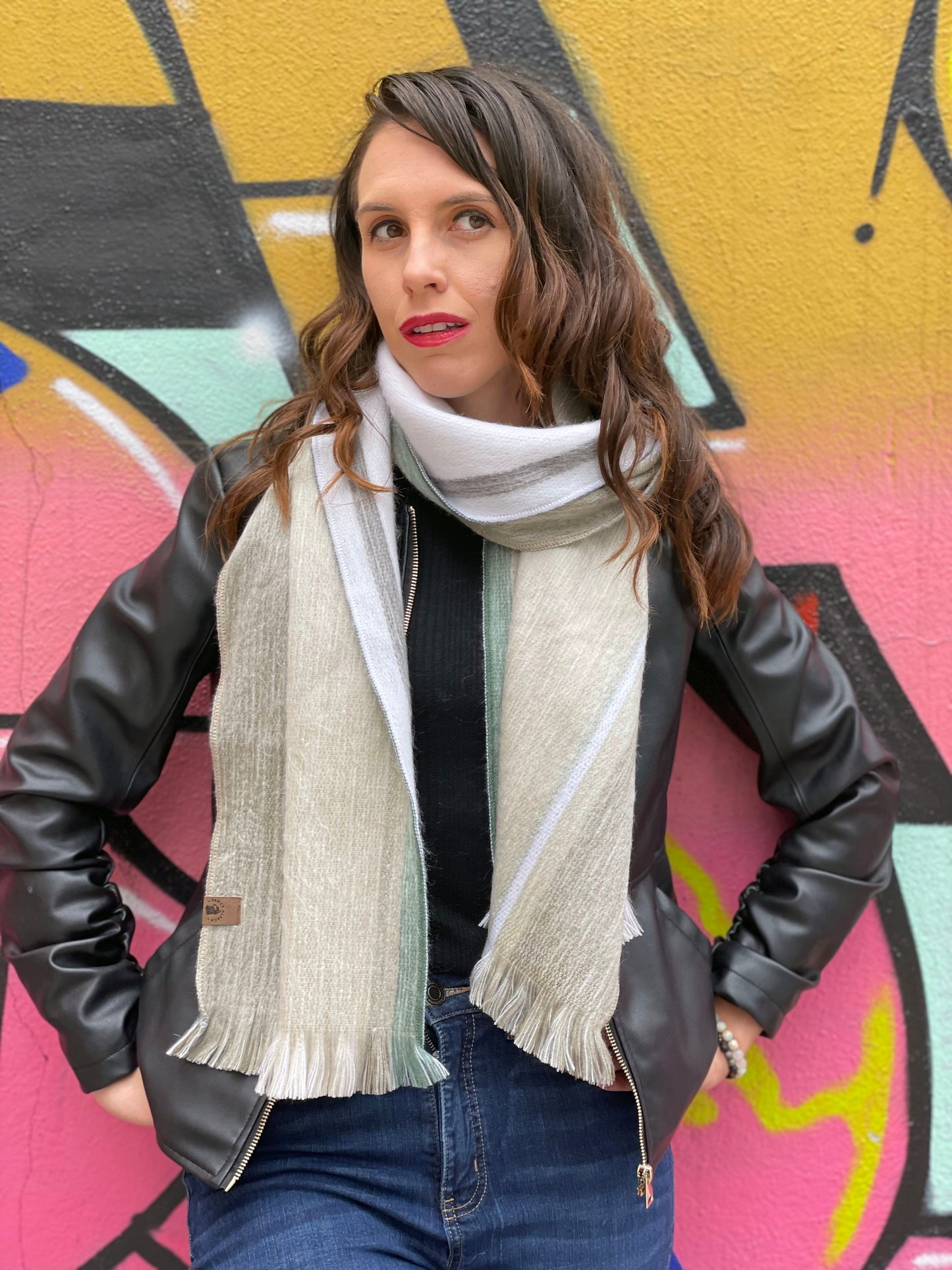 luxury alpaca fiber scarf