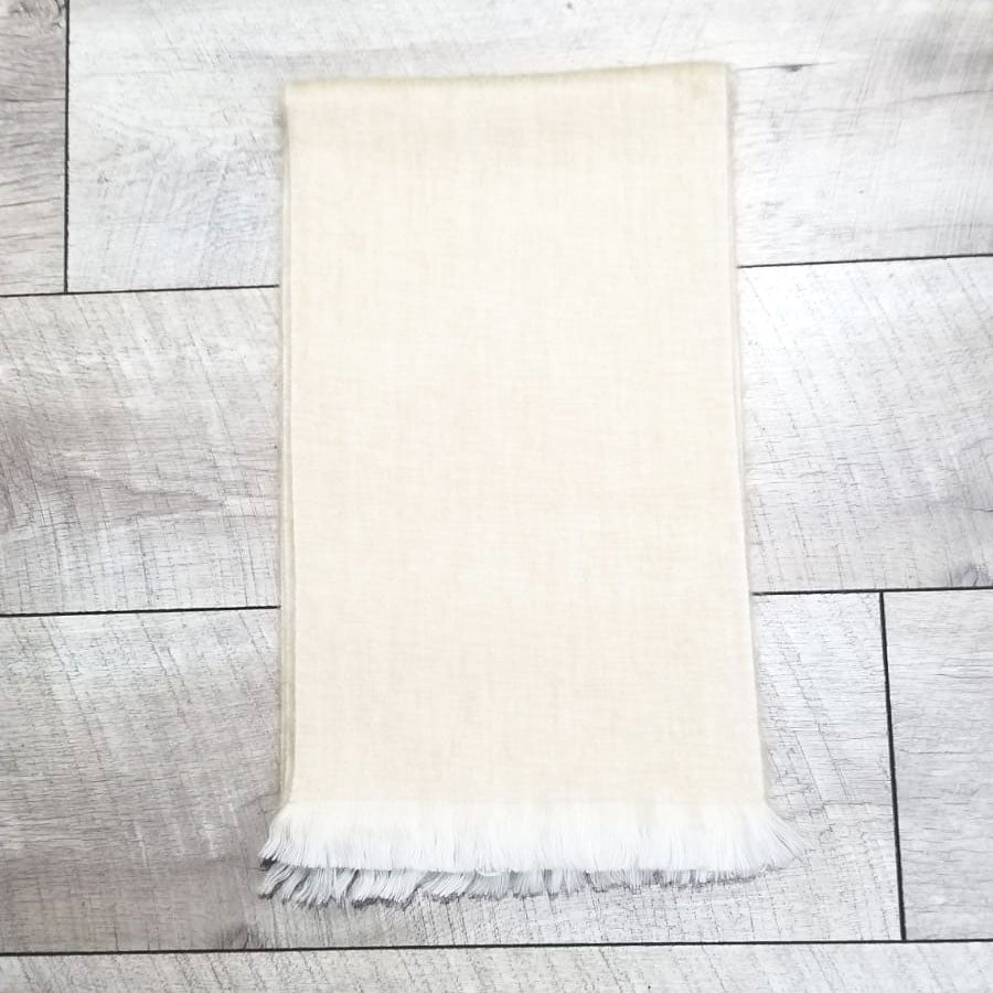 beige alpaca wool scarf