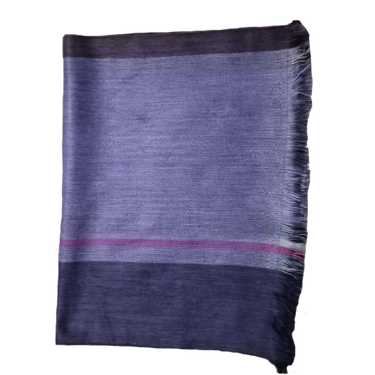 Pretty Boho Purple Reversible Artisan Alpaca Shawl