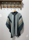 Cozy Open Front Hooded Alpaca Poncho