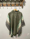 Cozy Striped Pullover Alpaca Wool Poncho