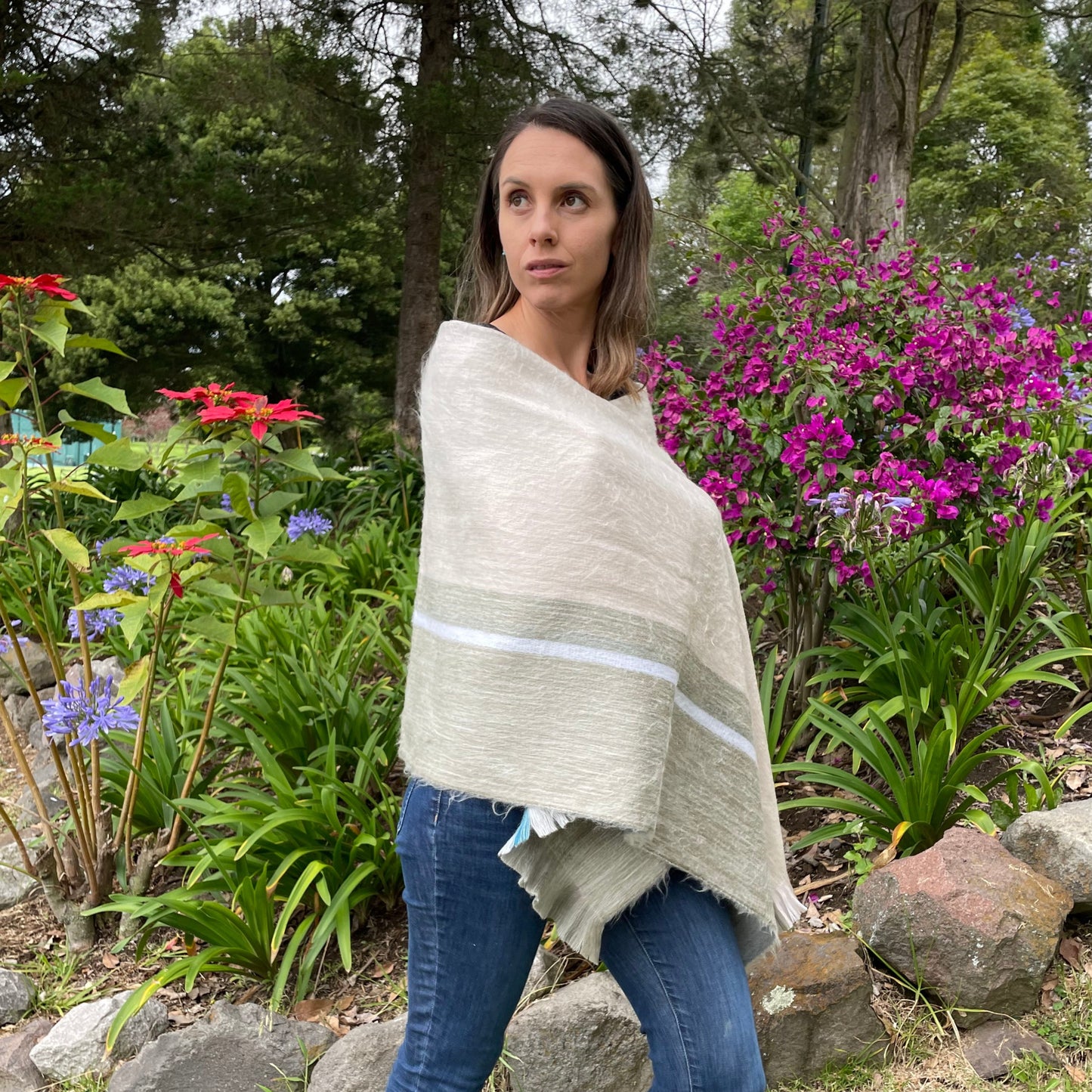 elegant alpaca fiber shawl