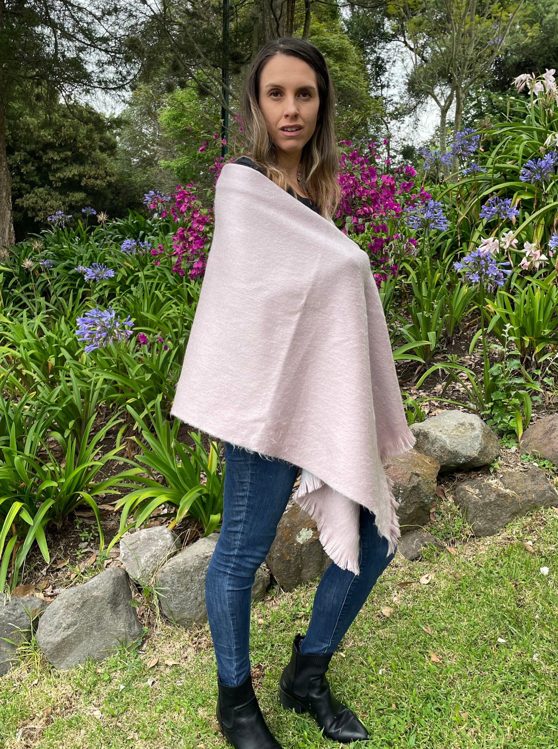 cozy soft alpaca shawl