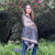 Luxury Cozy Reversible Black Brown Reversible Alpaca Fiber Shawl