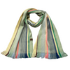 Soft Luxurious Pastel Striped Alpaca Wool Scarf