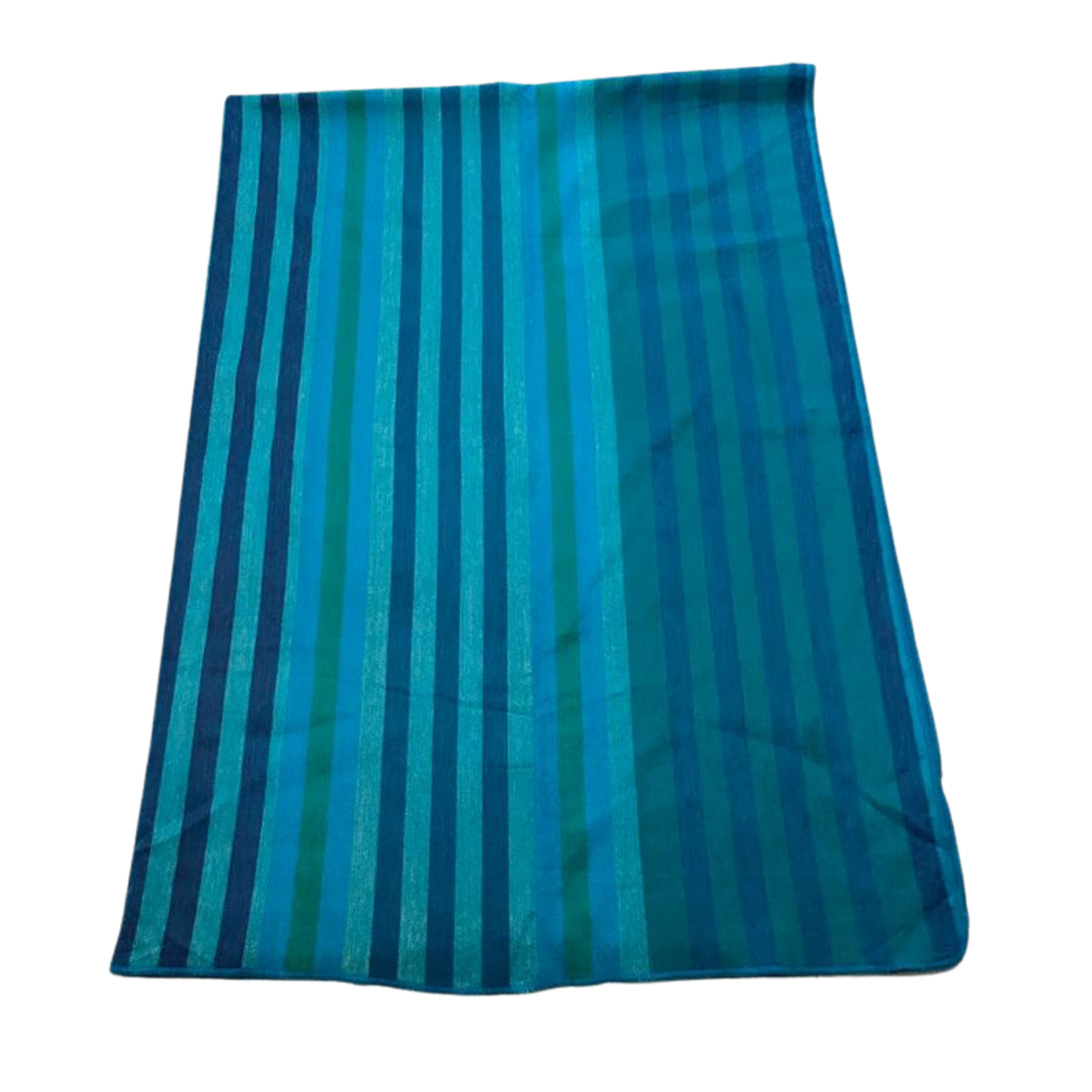 Boho Chic Luxury Blue Striped Alpaca Fiber Blanket
