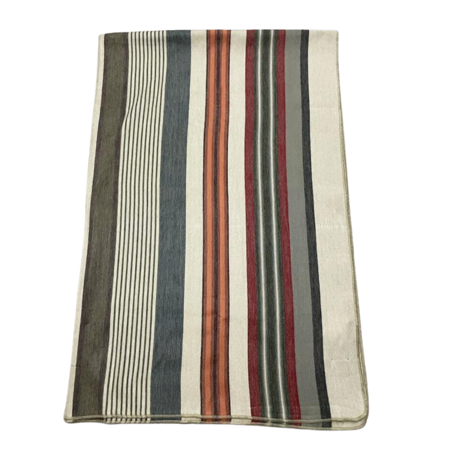 Cozy Luxurious Striped Alpaca Wool Blanket Artisan Home Decor
