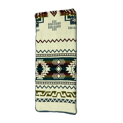 Warm Southwestern Reversible Ethnic Alpaca Wool Blanket Cozy Bedding