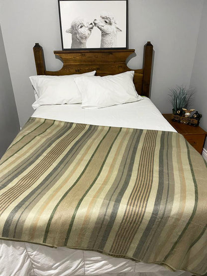 Elegant Soft Cozy Alpaca Fiber Blanket Andean Home Decor