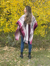 bohemian girl alpaca travel poncho