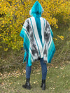 boho chic alpaca print poncho