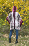 boho fringe alpaca wool poncho