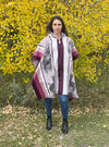 boho gypsy cozy alpaca fiber poncho
