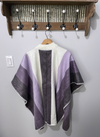 chic collared alpaca fiber poncho