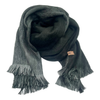 cozy black double sided alpaca shawl