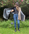 cozy double sided alpaca wool shawl