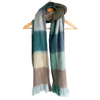 cozy fringed plaid alpaca scarf