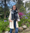 cozy large plaid alpaca scarf