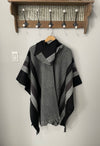 cozy two sided hooded alpaca poncho