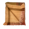 fringed double sided alpaca fiber shawl