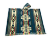 geometric print alpaca poncho