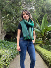 green alpaca shawl oversized scarf