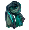 green artisan alpaca fiber shawl