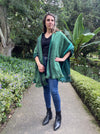 green soft cozy alpaca shawl