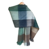 large alpaca wool tartan scarf