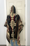 large hooded artisan poncho