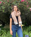 oversize natural alpaca wool scarf wrap