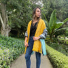 oversized colorful alpaca shawl