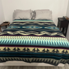 Cozy Bright Tribal Reversible Alpaca Wool Blanket