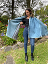 pretty reversible alpaca wool shawl