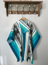 pretty striped alpaca poncho with hood