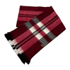 red tartan alpaca wool scarf