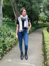reversible alpaca fiber shawl scarf