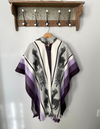 striped alpaca travel poncho