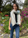 striped alpaca wool shawl