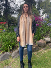 striped boho alpaca scarf