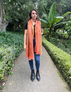 striped double sided alpaca shawl