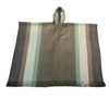 striped warm two sided alpaca poncho