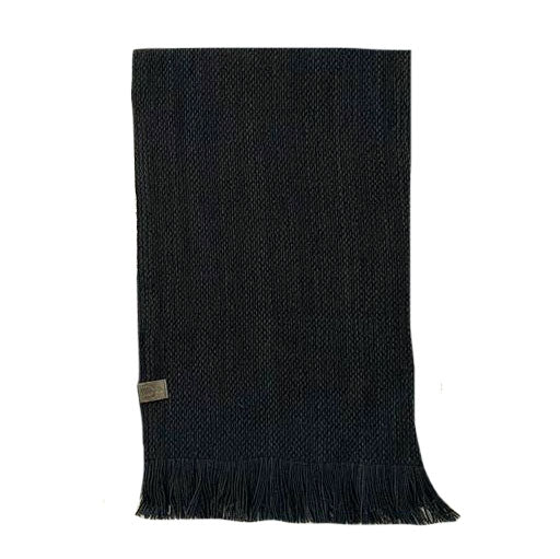 brown wool knitted scarf