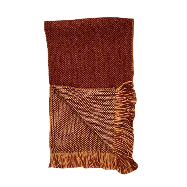 orange reversible wool scarf